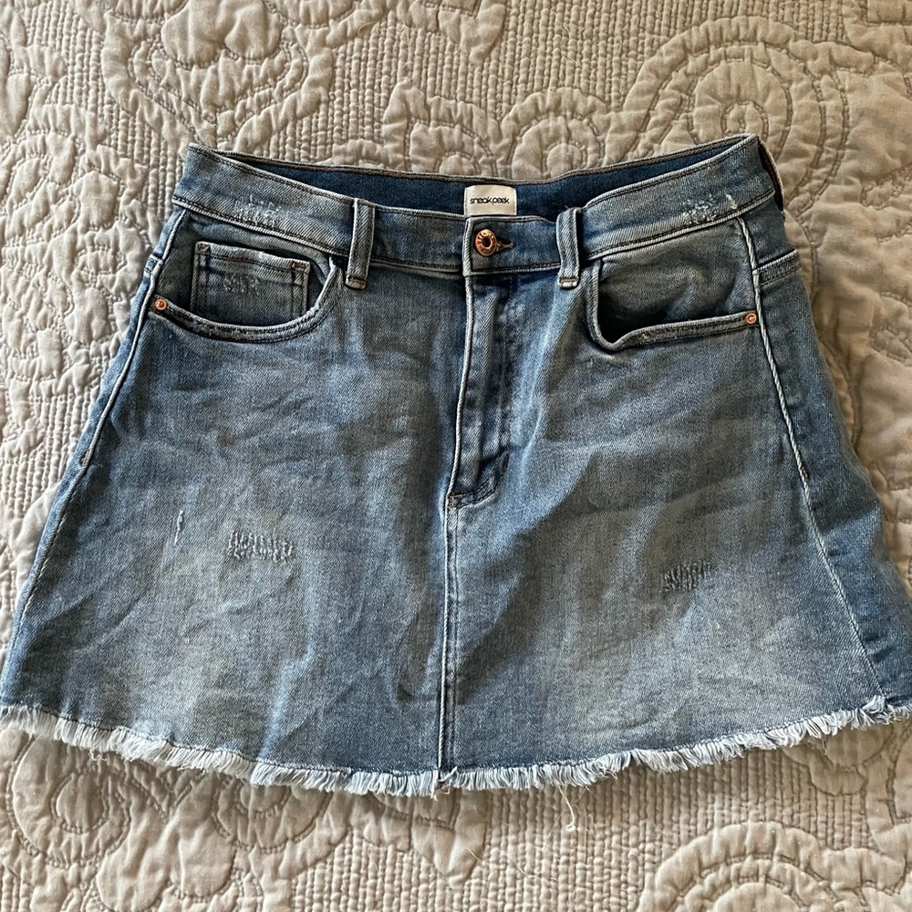 Sneak Peek Jean skirt